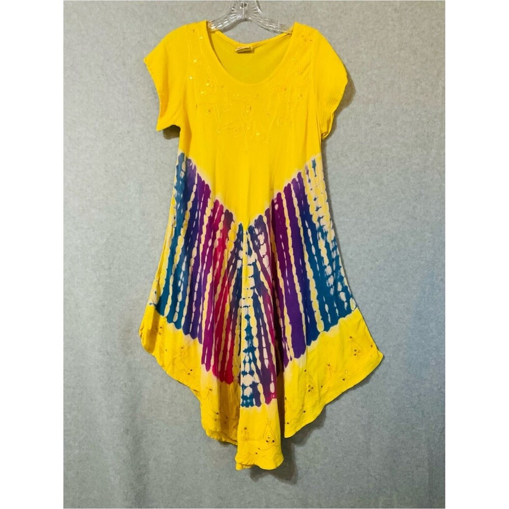 Exist Bright Yellow Knit Top with Sequin Detail Sz OS